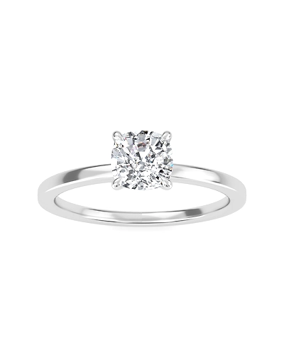 1.00 Carat Cushion Cut Lab Grown Solitaire Diamond Ring-Rose-14K-5