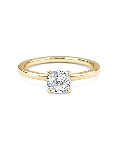 1.00 Carat Cushion Cut Lab Grown Solitaire Diamond Ring-12350528