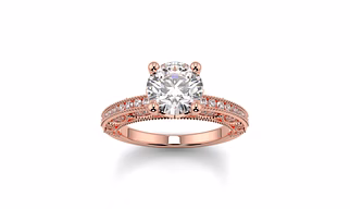 1.00 Carat Round Cut Lab Grown Diamond Ring