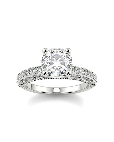 1.00 Carat Round Cut Lab Grown Diamond Ring-10K-Rose Gold-1