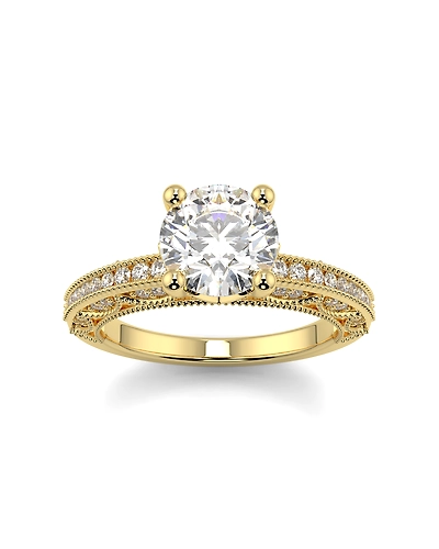 1.00 Carat Round Cut Lab Grown Diamond Ring-10K-Rose Gold-2