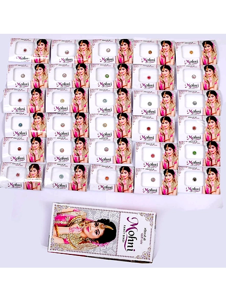 Best singel round design  Bindi Combo pack 360Flaps Multi color Bindi Forehead Multicolor Bindis  (stick lances