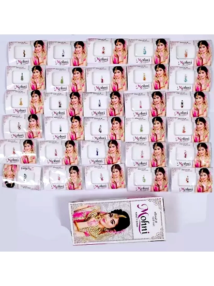 Elevate Your Beauty with Beautiful Multicolor Single Bindi - Combo 30 Packets