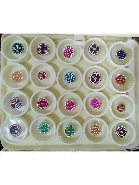 "Multicolor Single Bindi Round for Women - Vibrant and Elegant Ethnic Accessories"