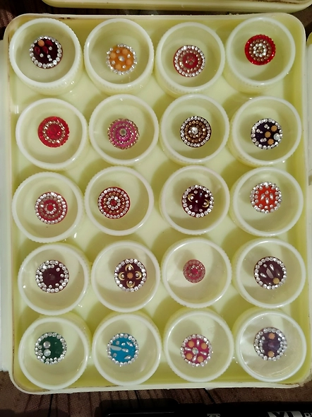 "Multicolor Single Small Bindi Round for Women - Vibrant and Elegant Ethnic Accessories"