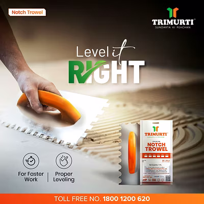 Trimurti Notch Trowel-Trimurti 6 MM Notch Trowel-4