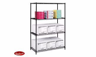 4 Layer Wire Shelving (Black) Mild Steel
