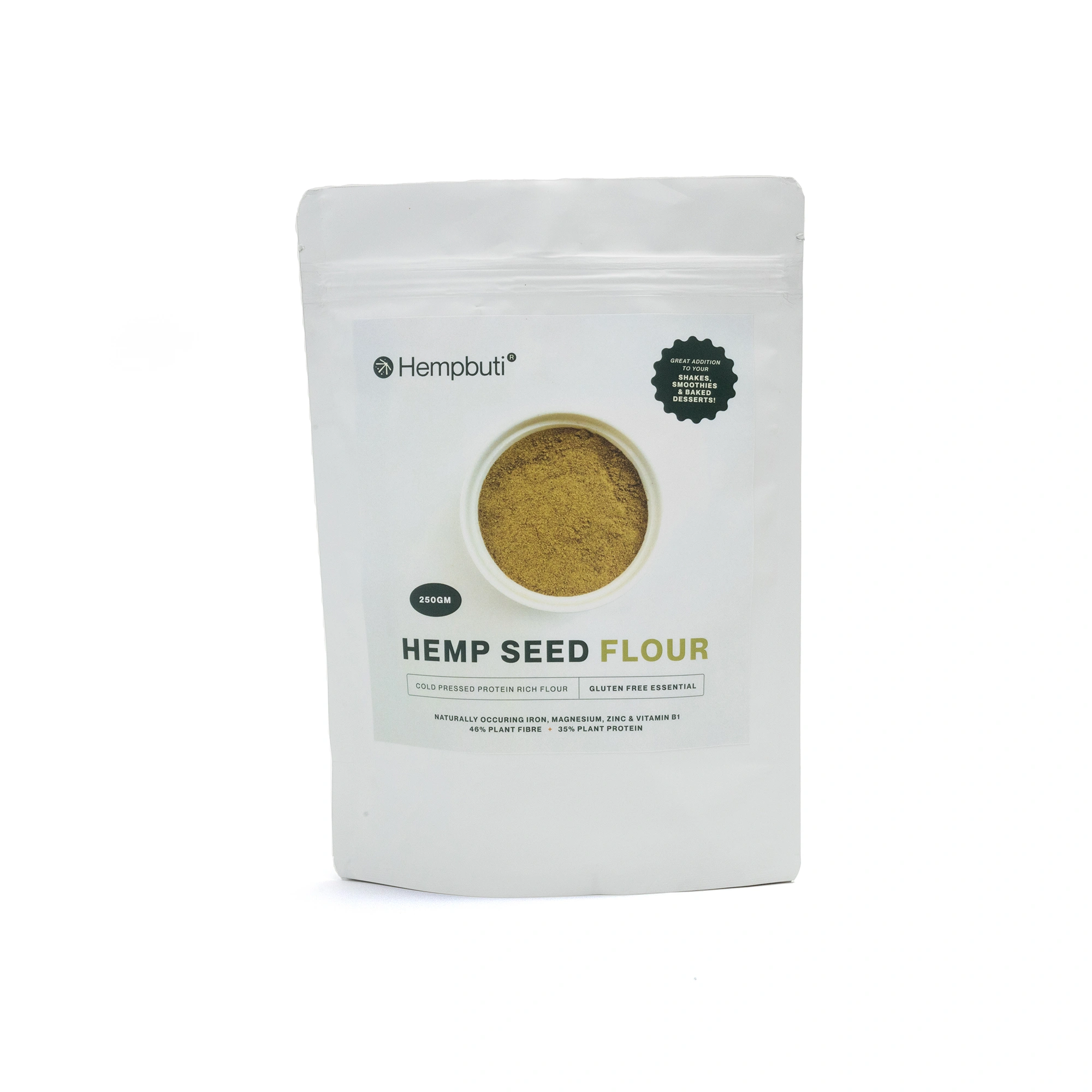 Hempbuti Hemp Seed Flour 250g - 100% Pure Plant Protein, Rich In Fiber &amp; Manganese, Helps Gut Health &amp; Metabolism | Builds Lean Muscle | Multi Use-12356168