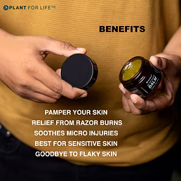 Hempbuti After Shave Balm 50g - Post Wax Cream, Relief From Razor Cuts, Natural Antiseptic, Goodbye To Flaky Skin, Hydrating & Moisturizing | 100% Ayurvedic Formulation