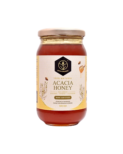 Shiva Organic Acacia Flower Honey 500g-SOHACAC500G