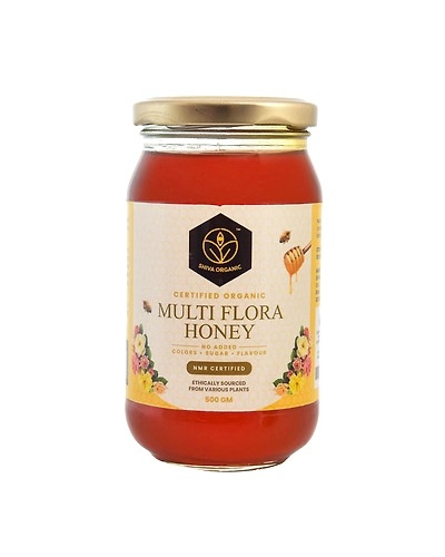 Shiva Organic Multi Flora Honey - Certified Organic 500g-SOHMLFLRI500G