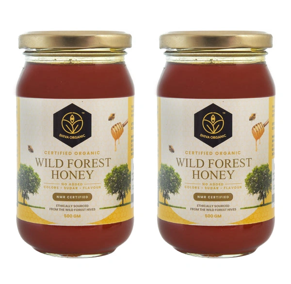 Shiva Organic Wild Forest Honey - Certified Organic 1kg-SOHWIFOI1KG