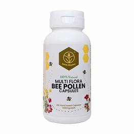shiva organic multi flora bee pollen 500mg - 100 capsules