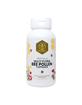 Shiva Organic Multi Flora  Bee Pollen 500mg - 100 Capsules