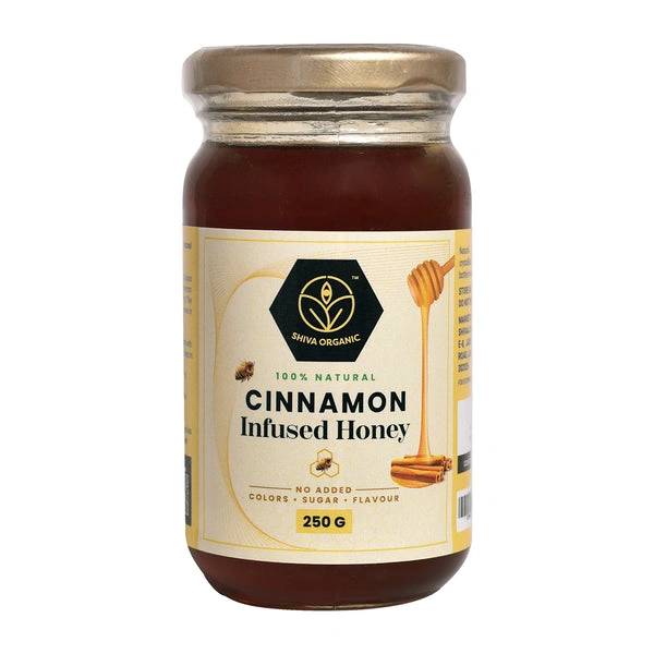 Shiva Organic Cinnamon Infused Honey 250g-SOHWHCIN250G