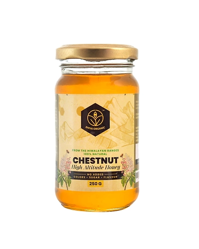 Shiva Organic Chestnut High Altitude Honey 250g-SOHCHSTNT250G