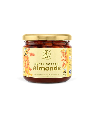 Shiva Organic Almonds Soaked in Organic Honey 400g-SONSALMD400G