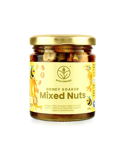 Shiva Organic Mixed Nuts Soaked in Organic Honey 240g-SONSMIX240G