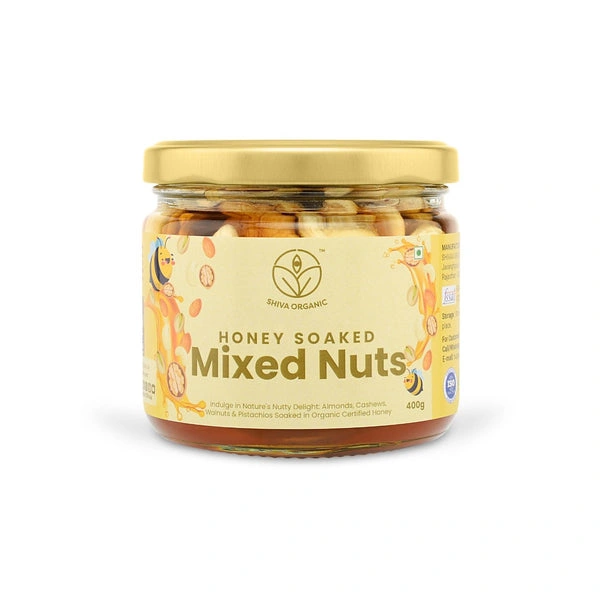 Shiva Organic Mixed Nuts Soaked in Organic Honey 400g-SONSMIX400G