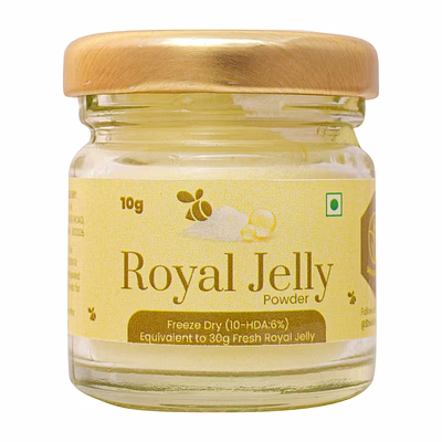 shiva organic royal jelly powder - freeze dry 10-hda:6% 10g