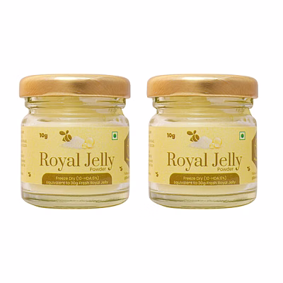shiva organic royal jelly powder - freeze dry 10-hda:6% 20g