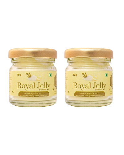 Shiva Organic Royal Jelly Powder - Freeze Dry 10-HDA:6% 20g-SORYLJLYPDR20G