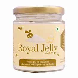 shiva organic royal jelly powder - freeze dry 10-hda:6% 50g