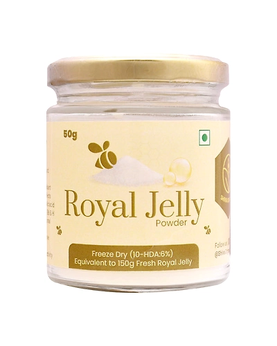Shiva Organic Royal Jelly Powder - Freeze Dry 10-HDA:6% 50g-SORYLJLYPDR50G