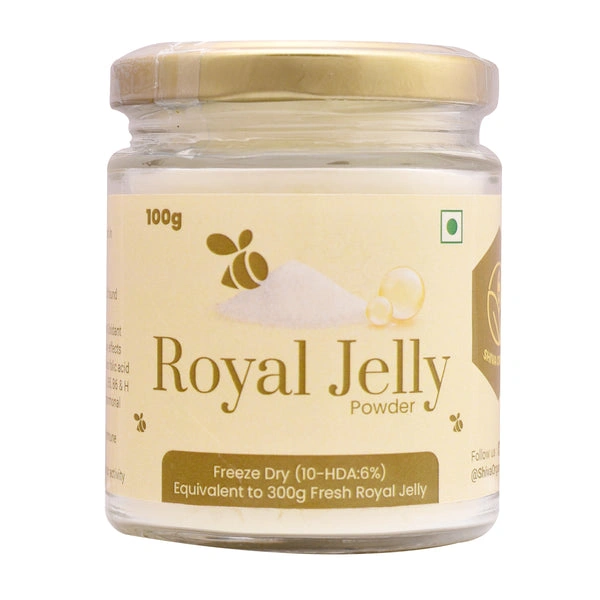 Shiva Organic Royal Jelly Powder - Freeze Dry 10-HDA:6% 100g-SORYLJLYPDR100G