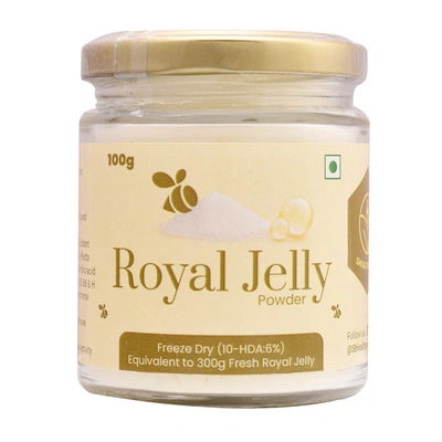 Shiva Organic Royal Jelly Powder - Freeze Dry 10-HDA:6% 100g