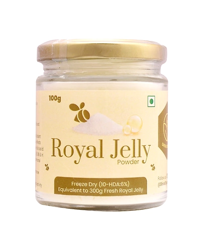 Shiva Organic Royal Jelly Powder - Freeze Dry 10-HDA:6% 100g-SORYLJLYPDR100G