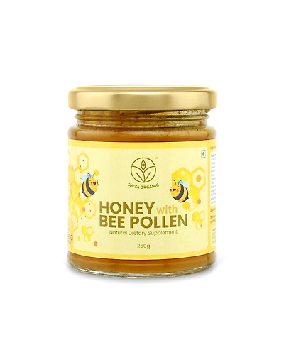 Shiva Organic Honey with Bee Pollen 250g-SOHNYBPO250G
