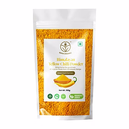 shiva organic himalayan organic yellow chilli powder 100g