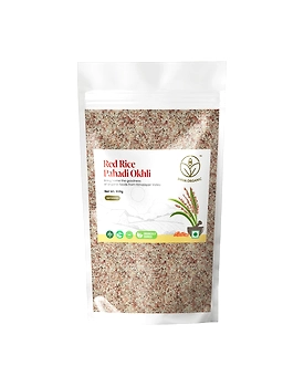 Shiva Organic Pahadi Red Rice Okhli 900g - Himalayan