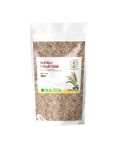 Shiva Organic Pahadi Red Rice Okhli 900g - Himalayan-SOPRRO900G