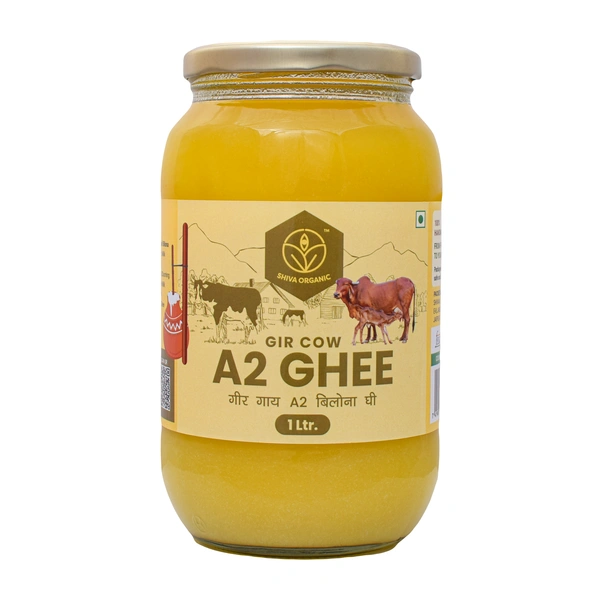 Shiva Organic A2 Gir Cow Desi Ghee | Bilona Ghee 1ltr.-SOA2GHEE1LTR