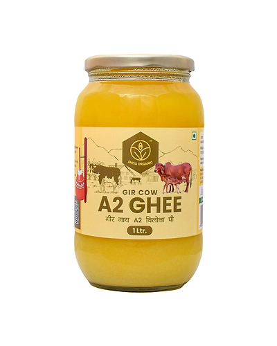 Shiva Organic A2 Gir Cow Desi Ghee | Bilona Ghee 1ltr.-SOA2GHEE1LTR