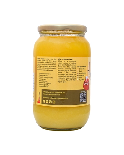 Shiva Organic A2 Gir Cow Desi Ghee | Bilona Ghee 1ltr.-2