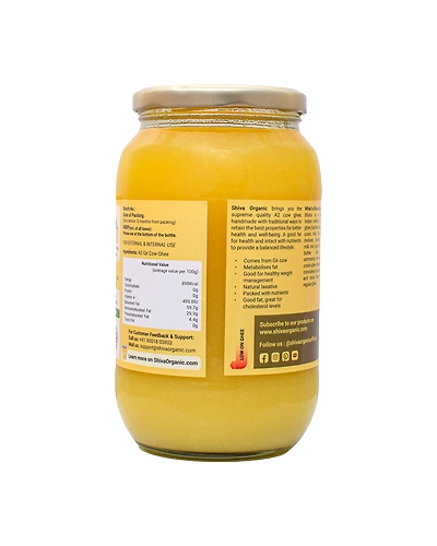 Shiva Organic A2 Gir Cow Desi Ghee | Bilona Ghee 1ltr.-3