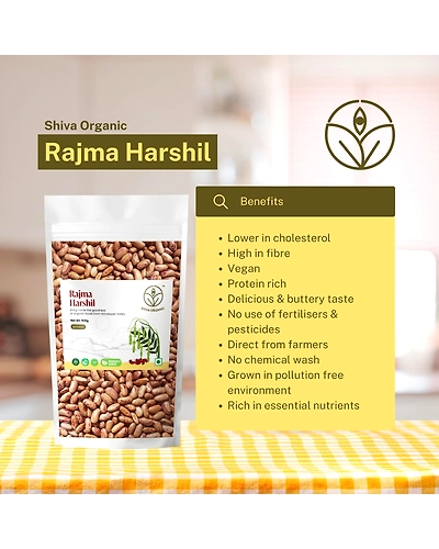 Shiva Organic Rajma Harshil - Himalayan 900g-3