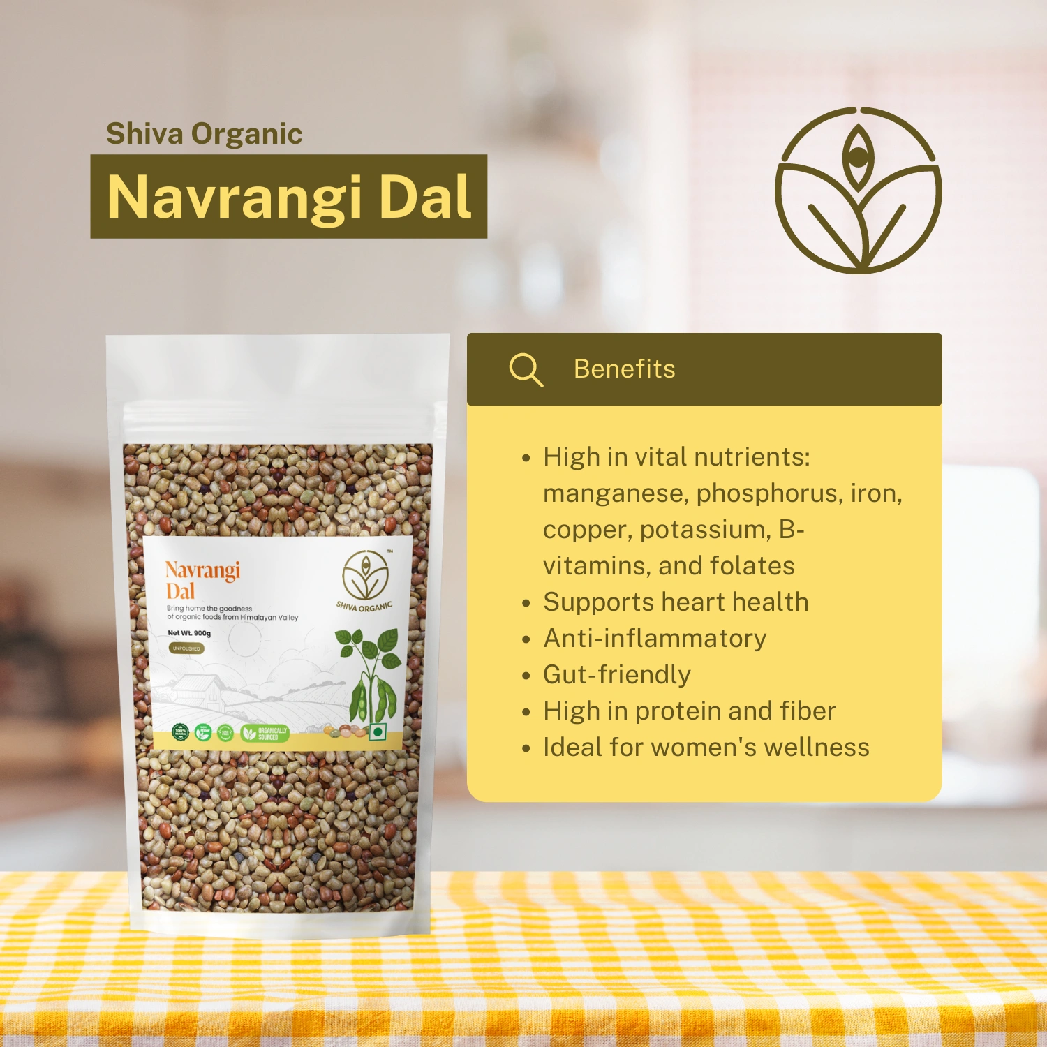 Shiva Organic Navrangi / Mix Dal - Himalayan 900g-2