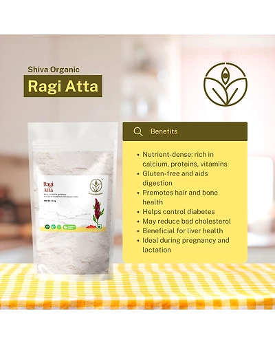 Shiva Organic Ragi Atta - Himalayan 1.5kg-3