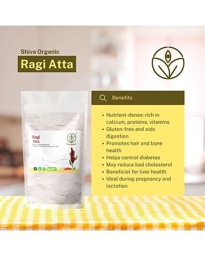 Shiva Organic Ragi Atta - Himalayan 3kg-3