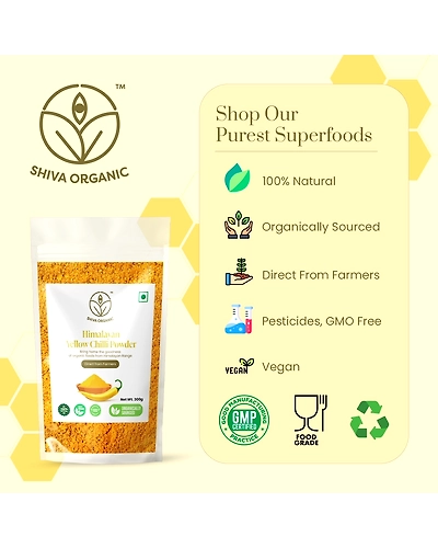 Shiva Organic Himalayan Organic Yellow Chilli Powder 300g-2