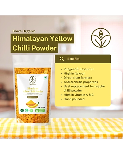 Shiva Organic Himalayan Organic Yellow Chilli Powder 300g-3