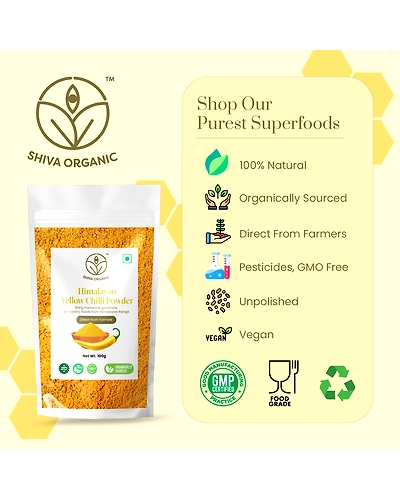 Shiva Organic Himalayan Organic Yellow Chilli Powder 100g-2