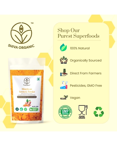 Shiva Organic Himalayan Turmeric Powder | Organic Haldi 100g-2