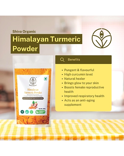 Shiva Organic Himalayan Turmeric Powder | Organic Haldi 100g-3