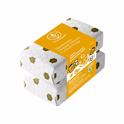 shiva organic handmade honey lemon soap set of 2