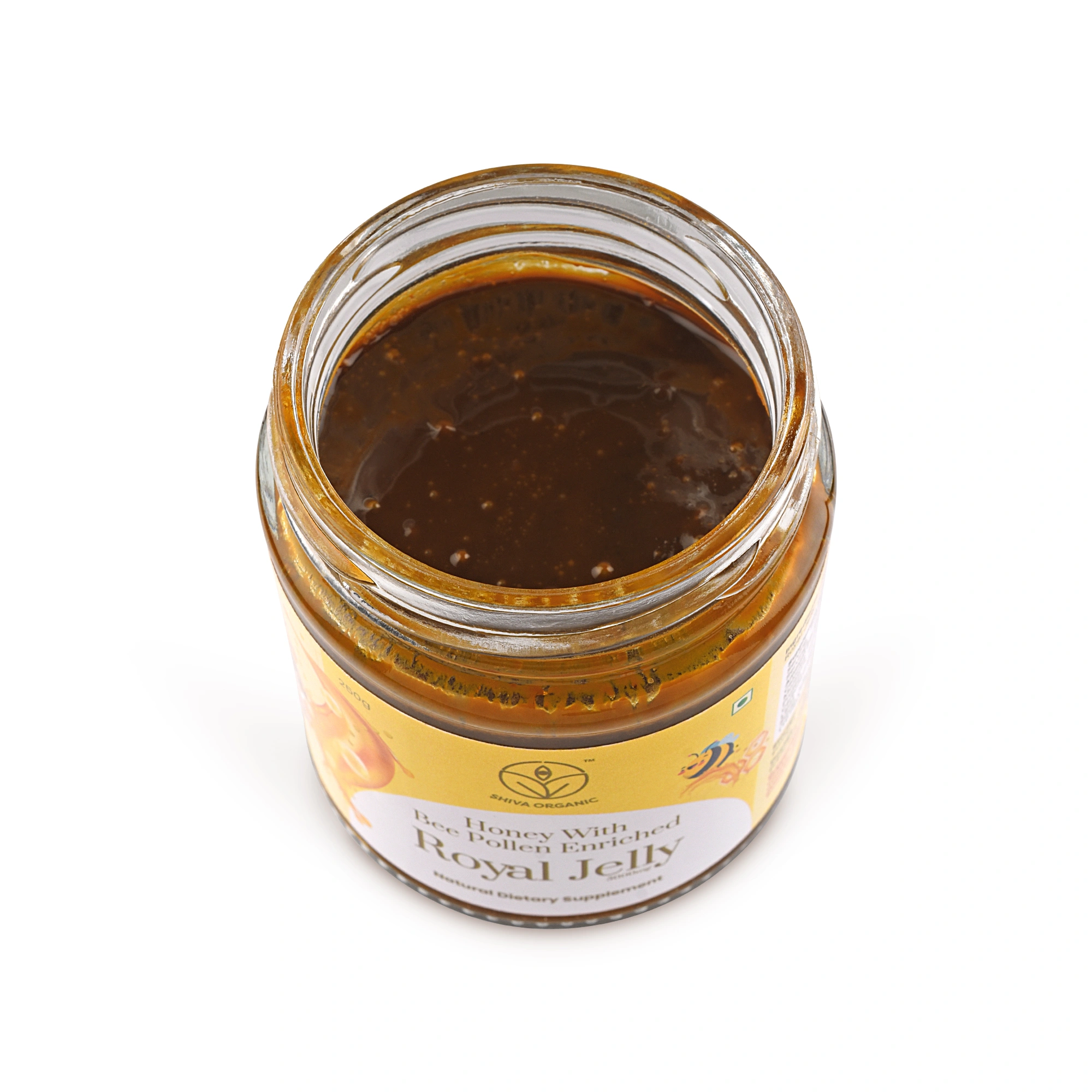 Shiva Organic Honey with Bee Pollen Enriched 2% Royal Jelly 250g-1